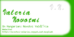 valeria novotni business card